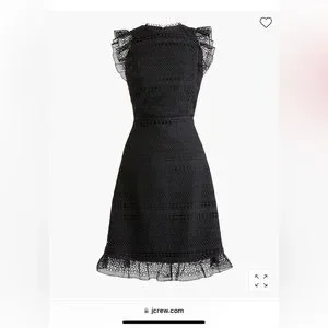 J. Crew Cap Sleeve Ruffle Lace Dress, Size 12 - Black at Nordstrom Rack J. Crew Cap Sleeve Ruffle Lace Dress, Size 12 - Black at Nordstrom Rack